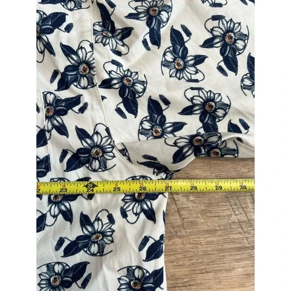 VTG Bugle Boy Mens Floral Blue Cotton Button Up Shirt Size XL Short Sleeve‎ NWT - Picture 4 of 12